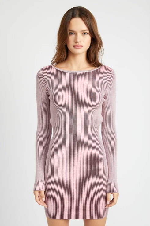 SUPER TIGHT FIT MINI DRESS W OPEN BACK DETAIL